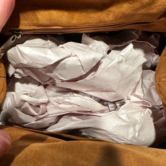 Patricia Nash Brown Leather with Embossed Floral Design - Picture 2 of 3